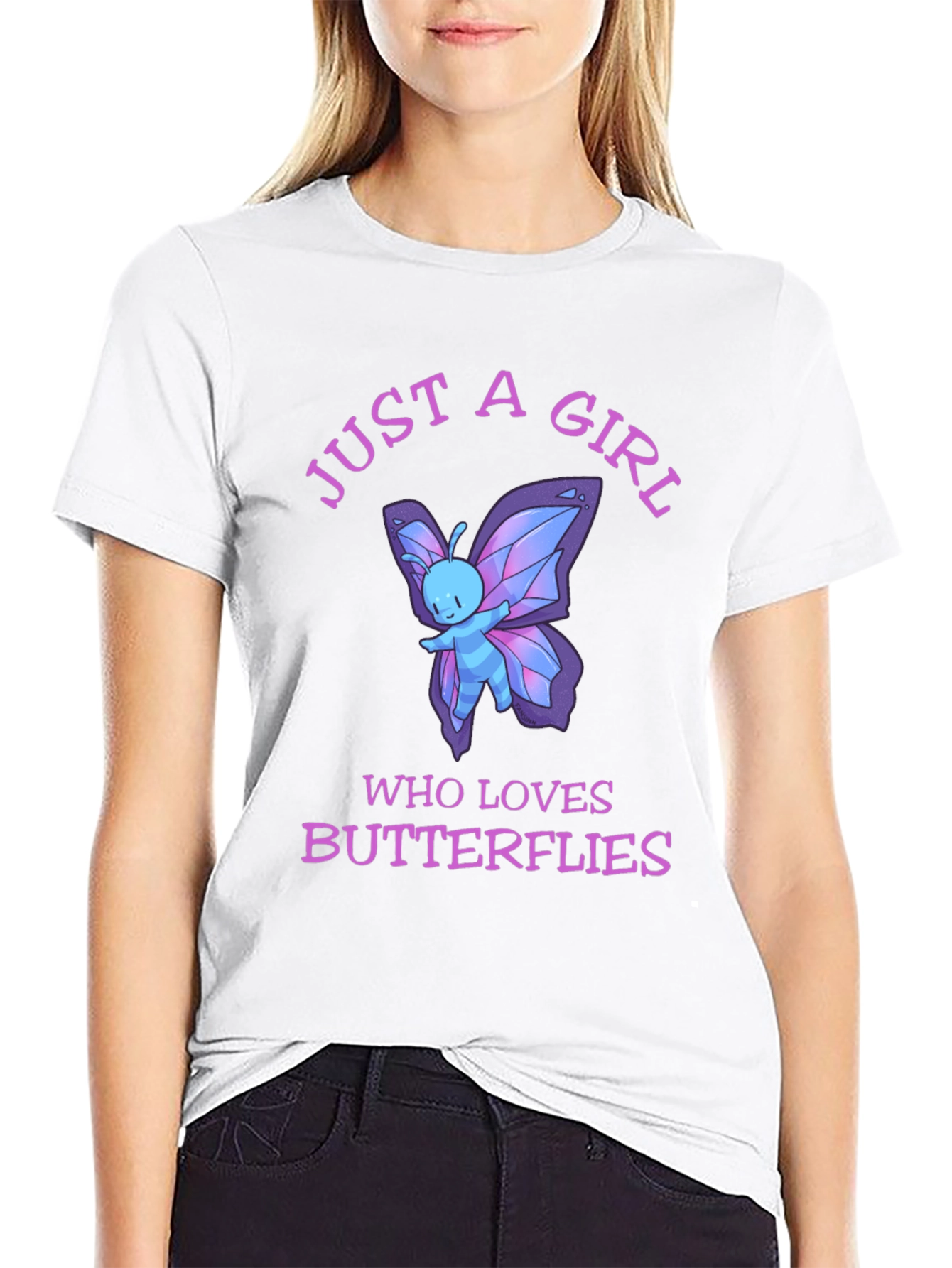 Just A Girl Who Loves Butterflies T-Shirt