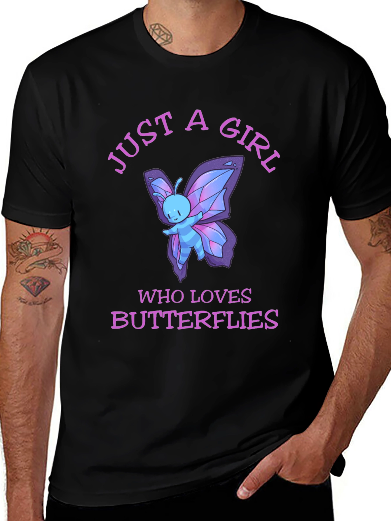 Just A Girl Who Loves Butterflies T-Shirt