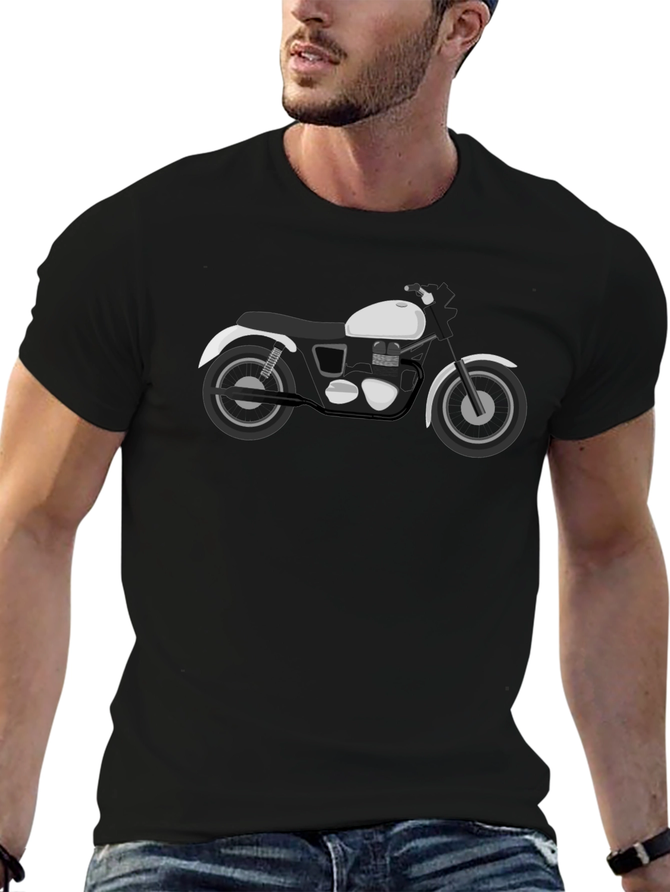 Classic Motorcycle Graphic T-Shirt