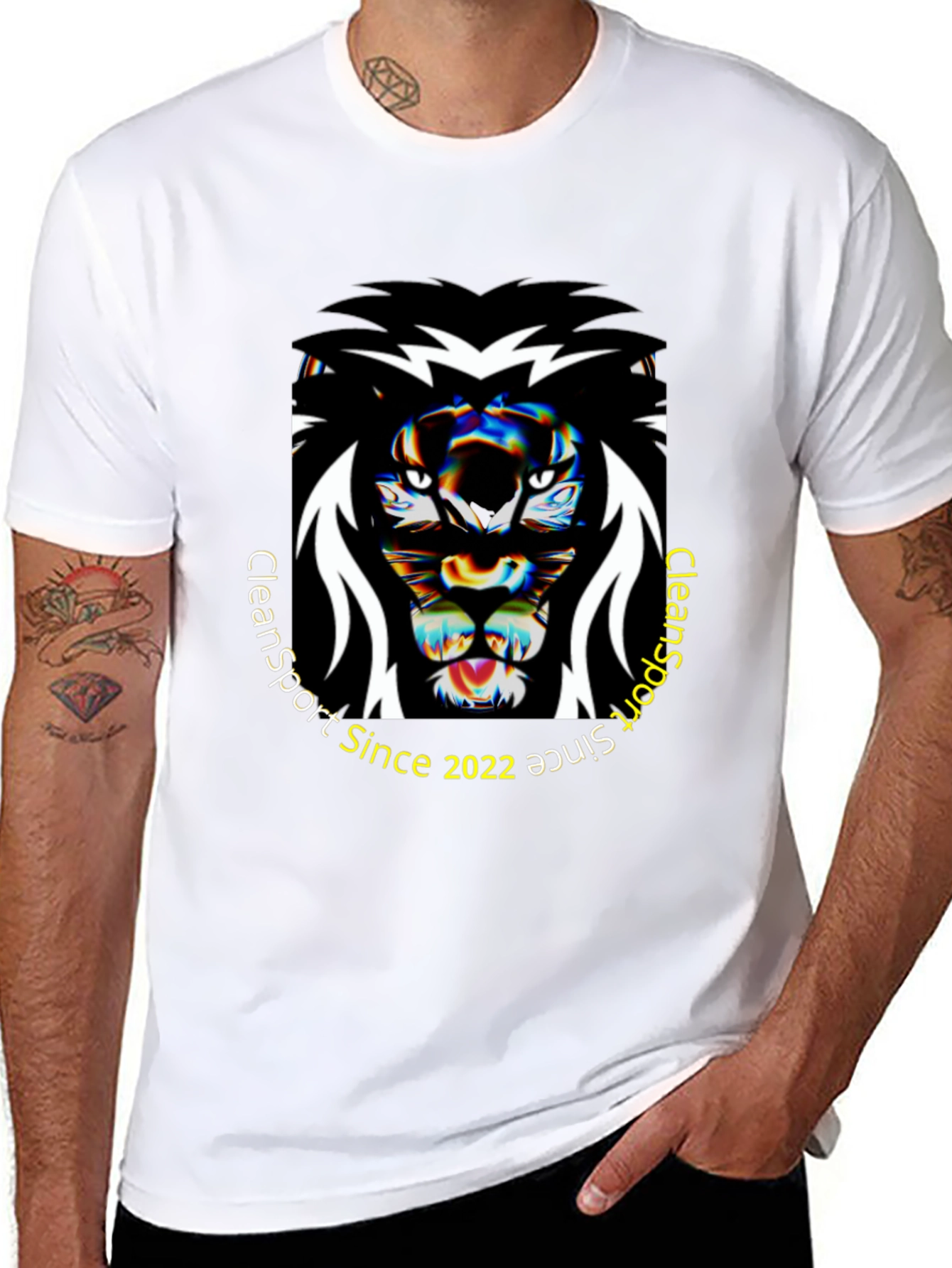 Clean Sport Lion Graphic T-Shirt