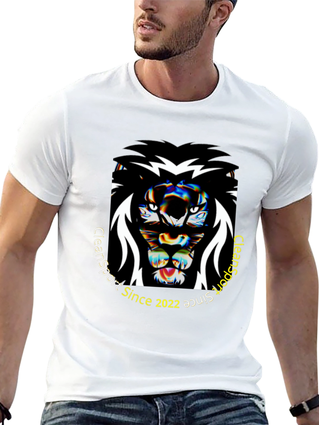 Clean Sport Lion Graphic T-Shirt