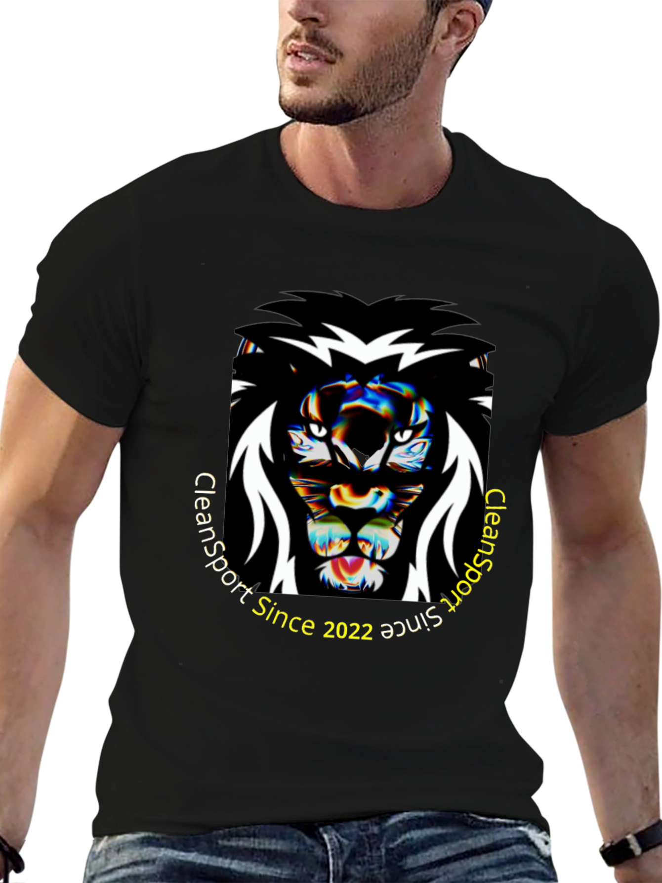 Clean Sport Lion Graphic T-Shirt