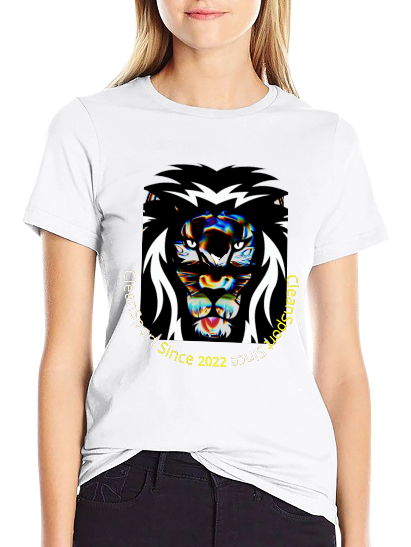 Clean Sport Lion Graphic T-Shirt