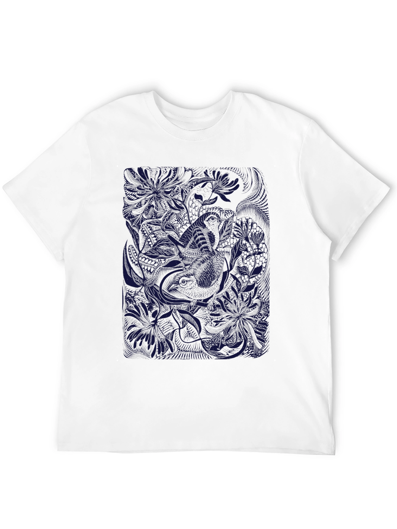 Black Tee with Floral Graphic