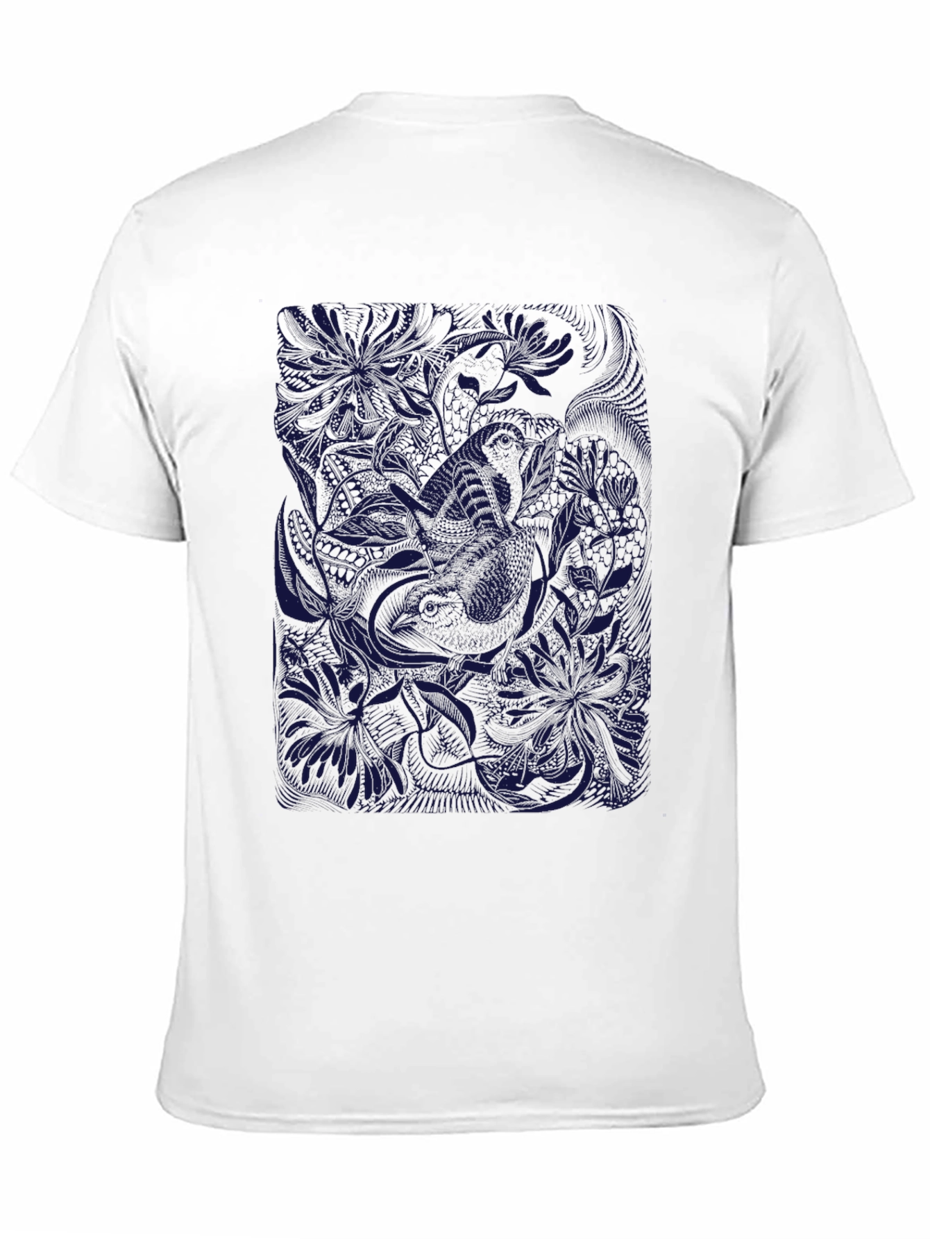Black Tee with Floral Graphic