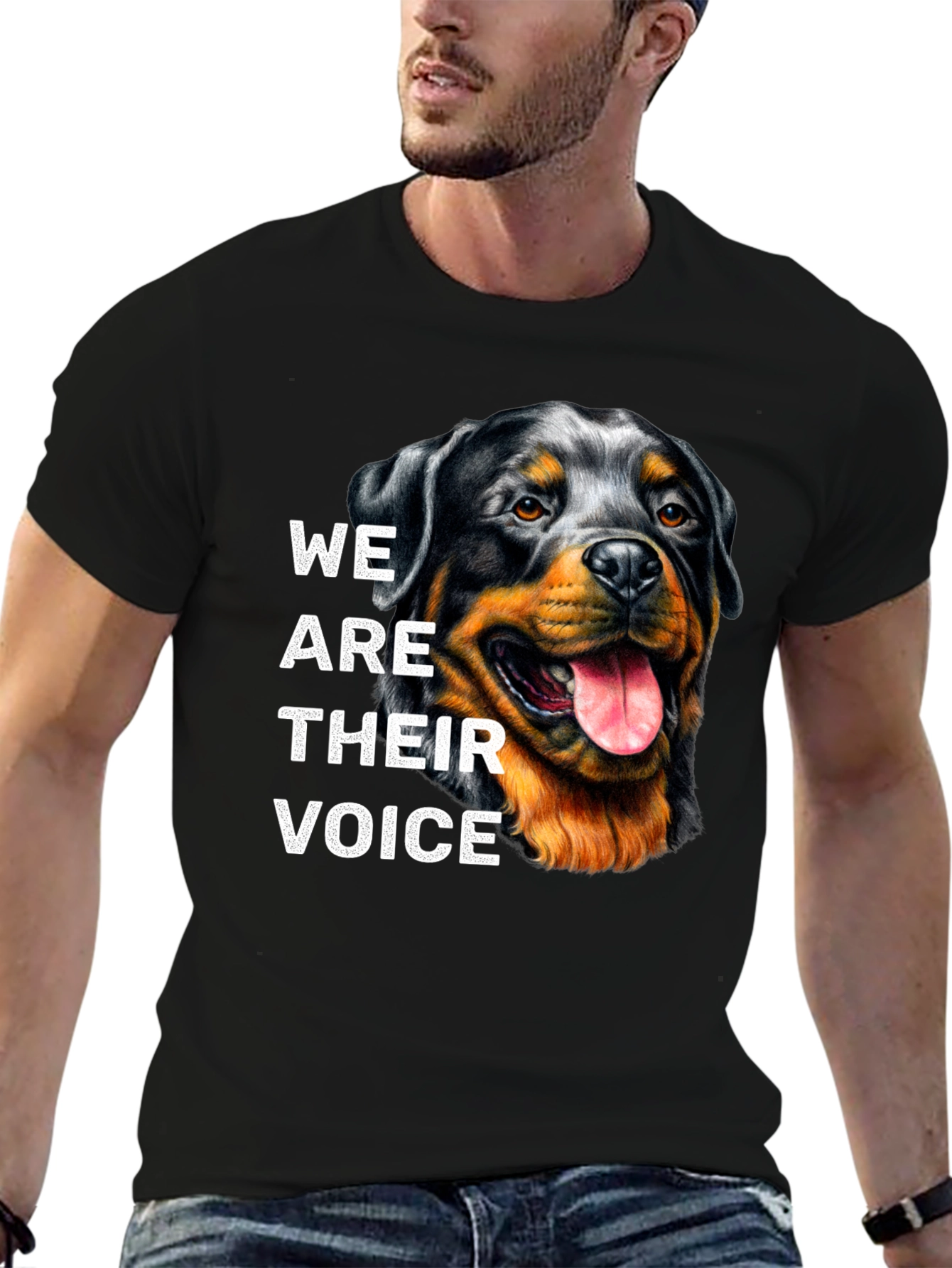 Rottweiler Dog Lover T-Shirt - We Are Their Voice