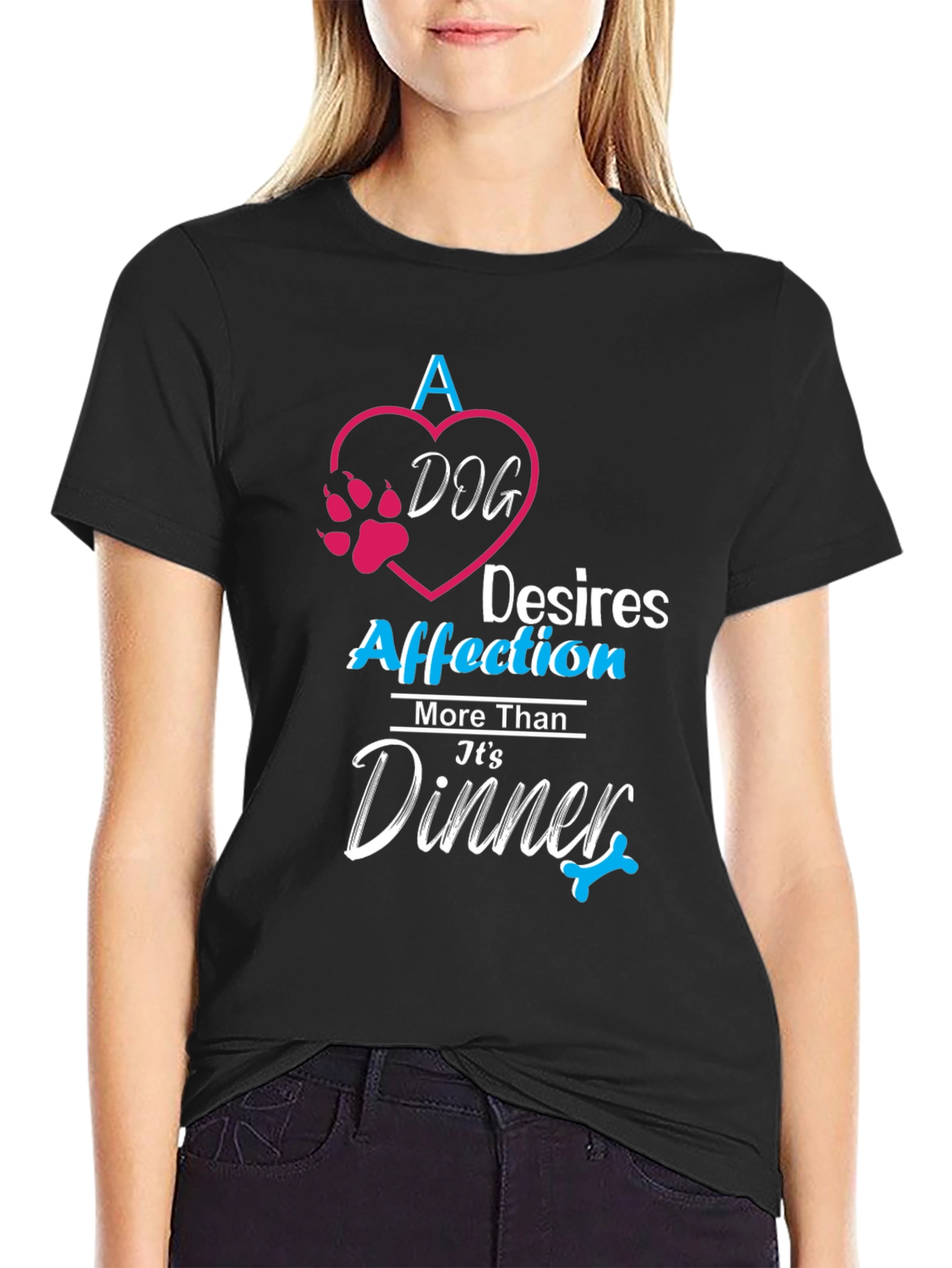 Dog Affection Black T-Shirt