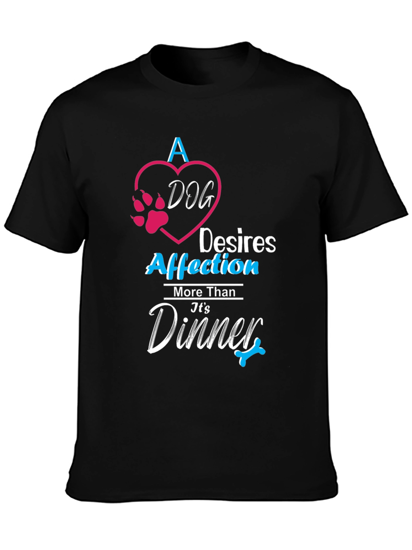 Dog Affection Black T-Shirt