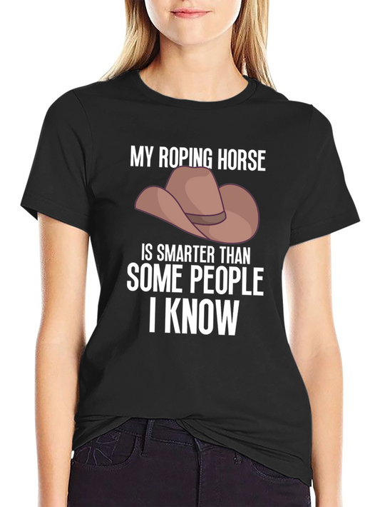 Funny Cowboy Horse T-Shirt - Smarter Than People I Know