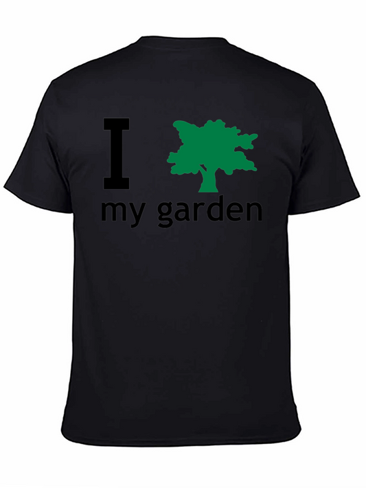 I Love My Garden Graphic Tee - Black Cotton T-Shirt