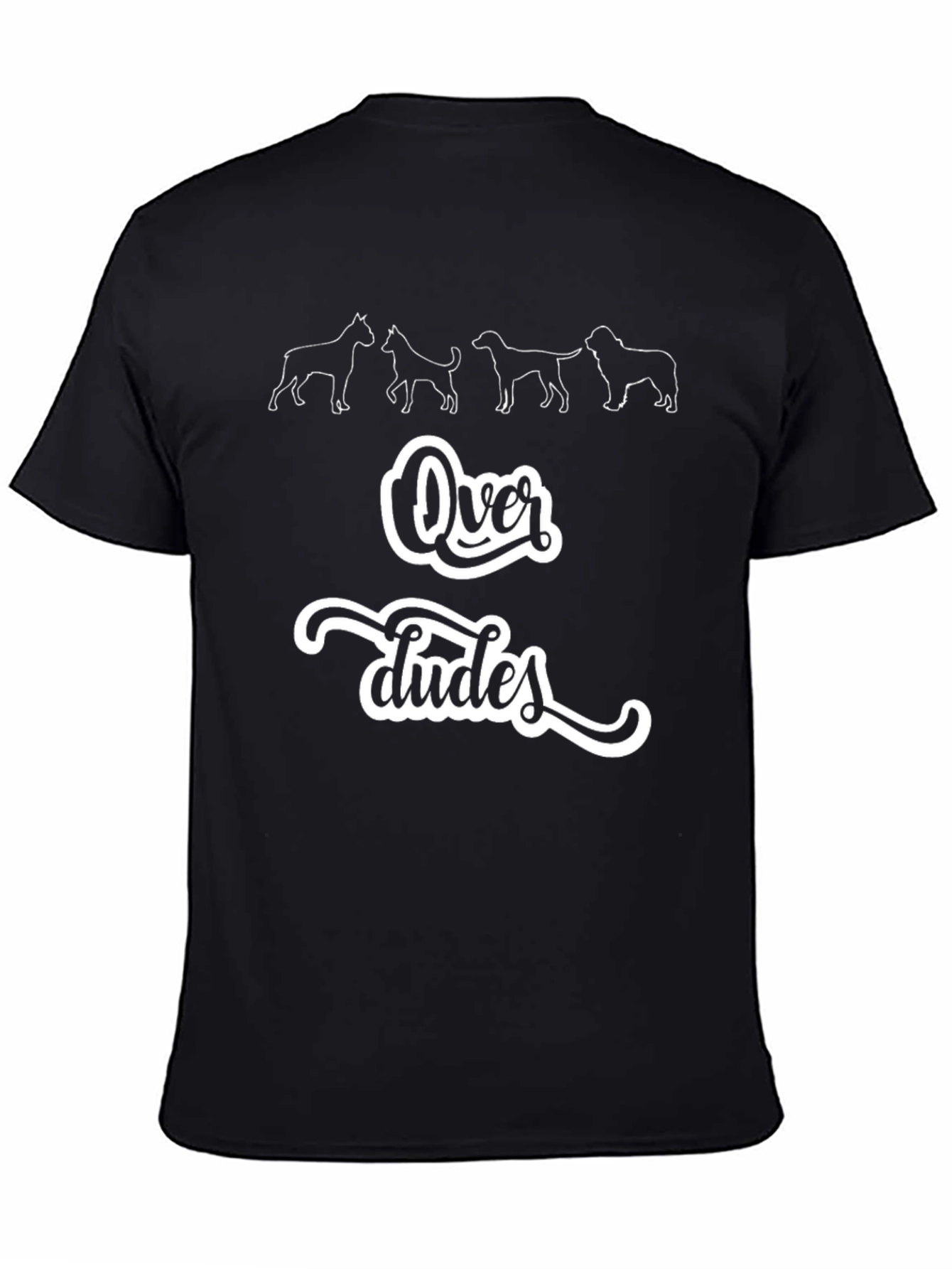 Over Dudes Black Graphic Tee