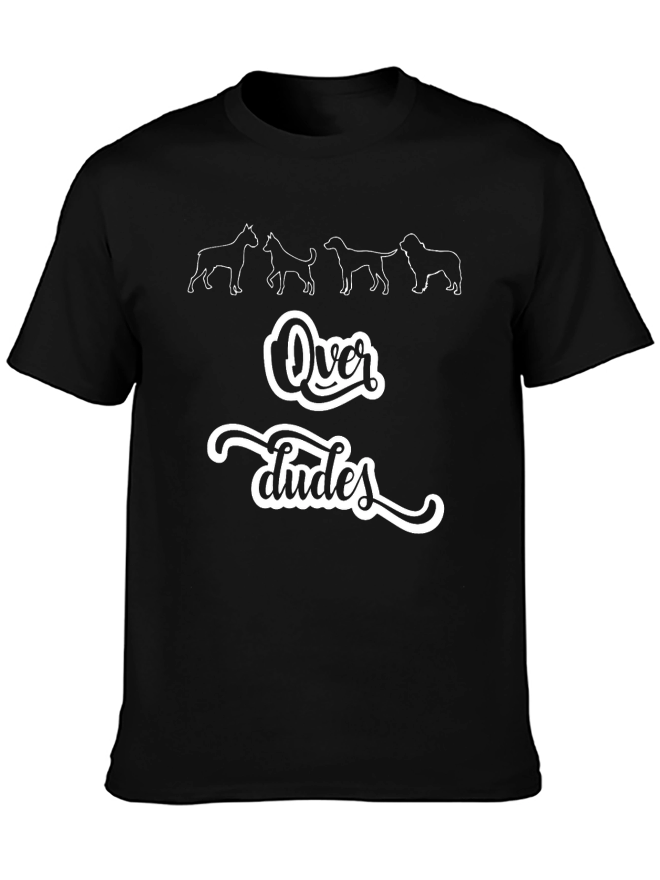 Over Dudes Black Graphic Tee