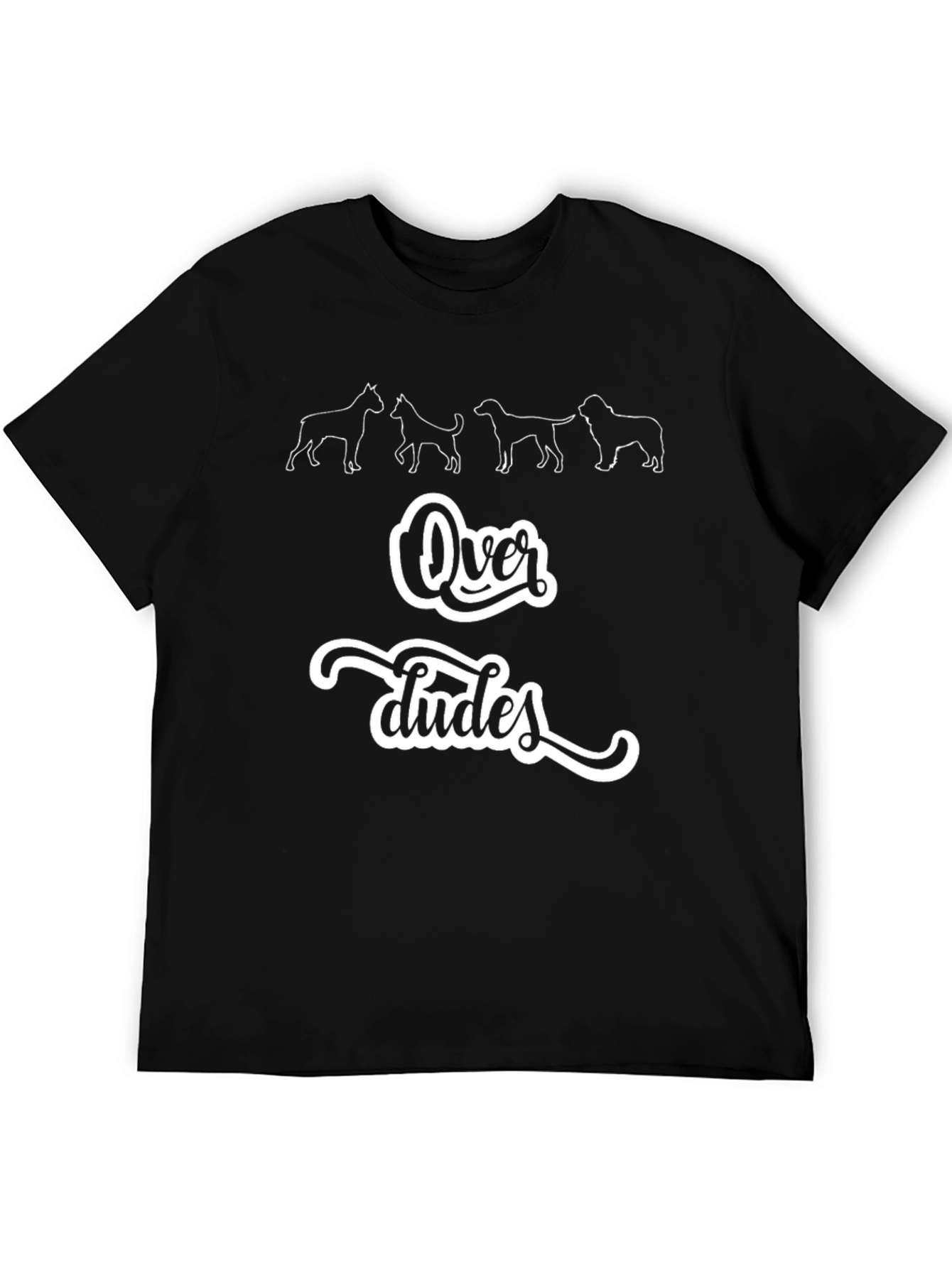 Over Dudes Black Graphic Tee