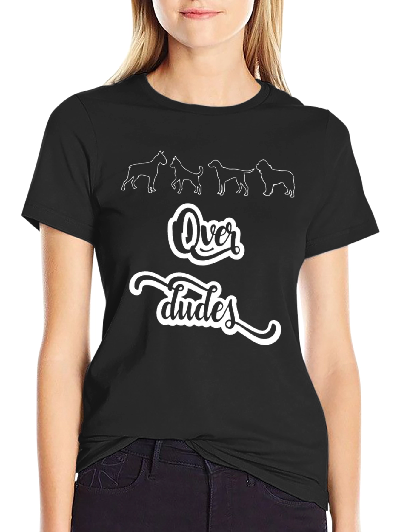 Over Dudes Black Graphic Tee