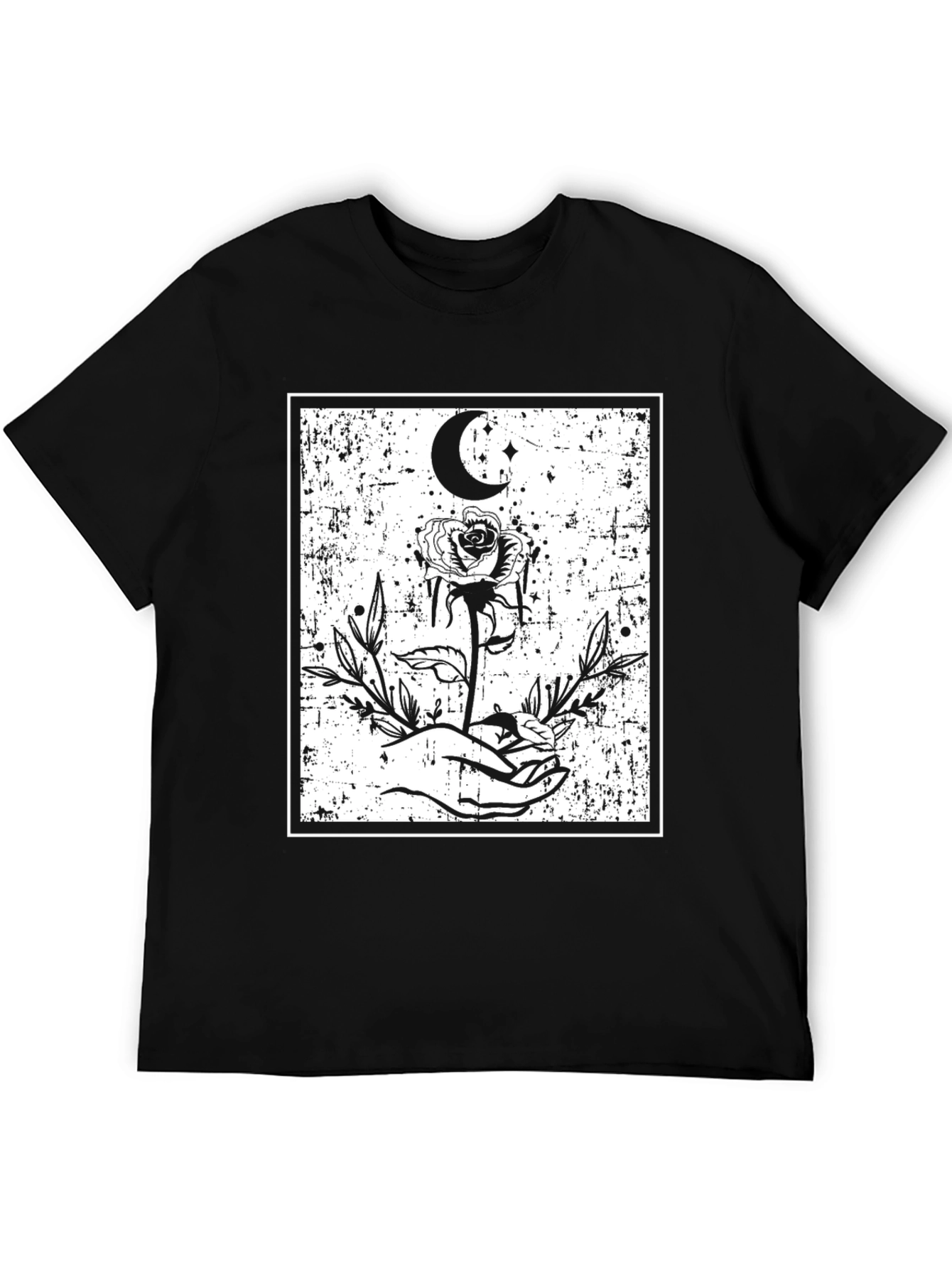 Mystic Rose Graphic Tee - Black