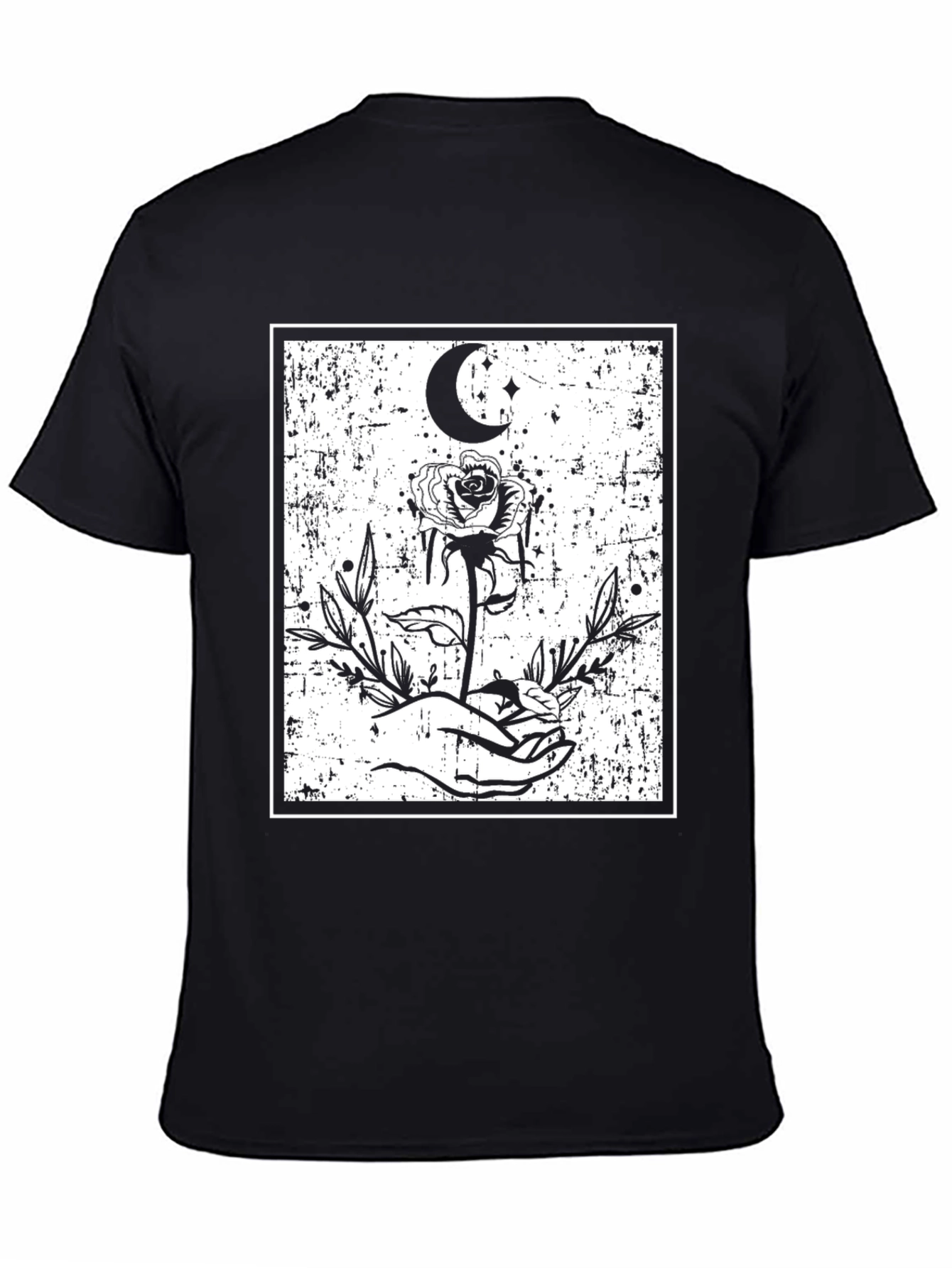 Mystic Rose Graphic Tee - Black