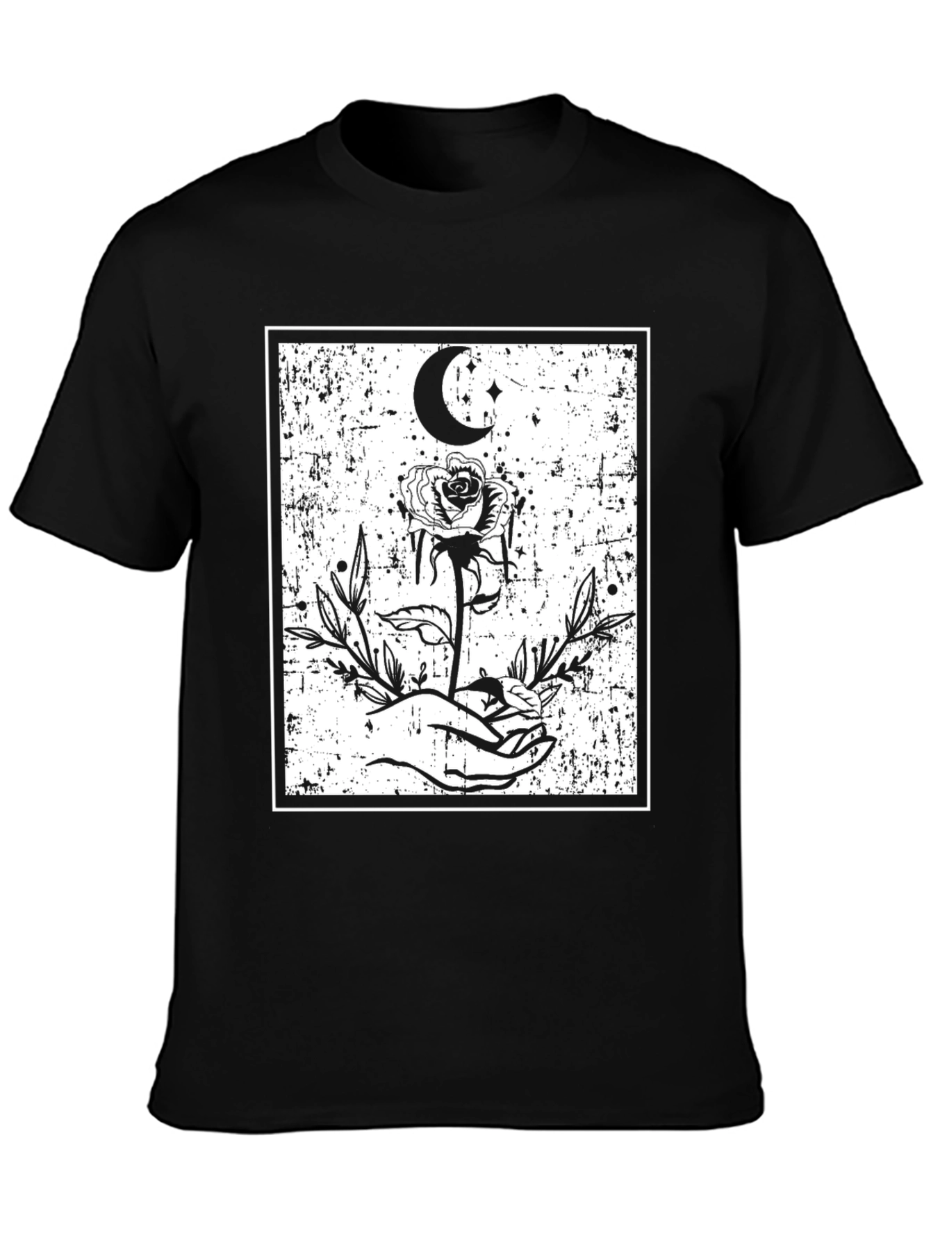 Mystic Rose Graphic Tee - Black