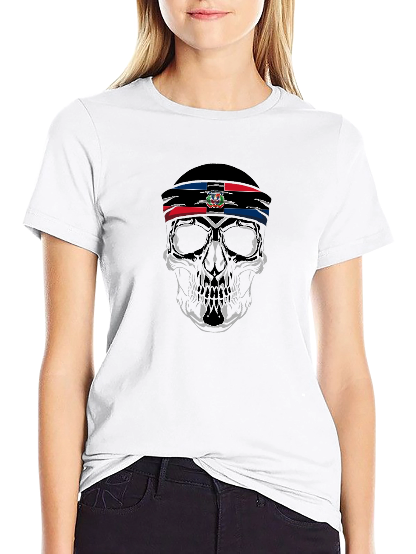 Dominican Skull Graphic Tee - Mens Black T-Shirt