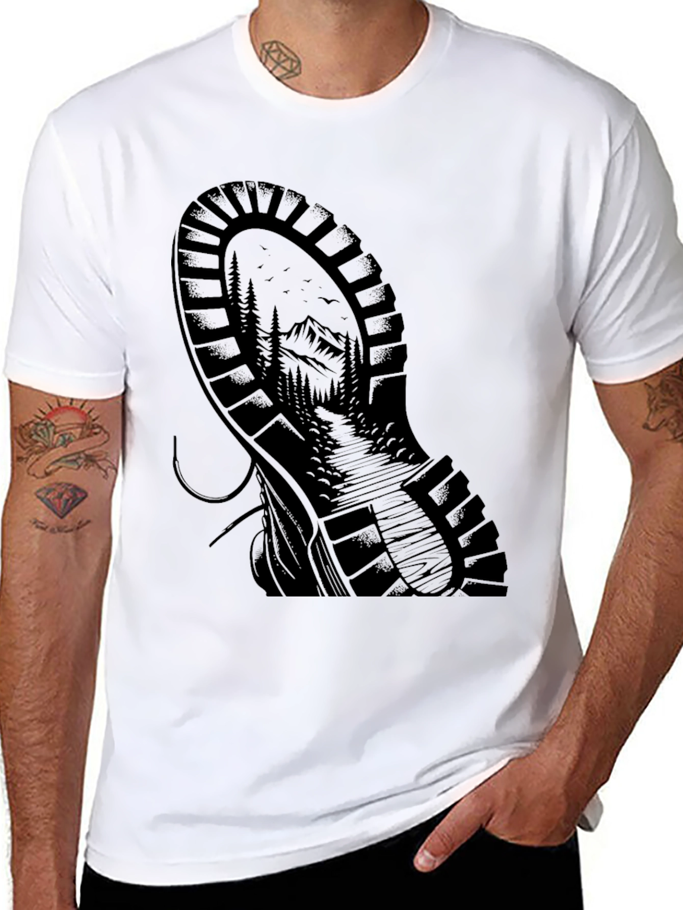 Nature Trail Boot Print Graphic Tee