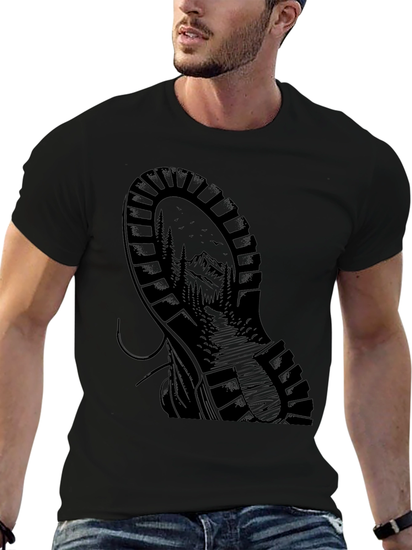 Nature Trail Boot Print Graphic Tee
