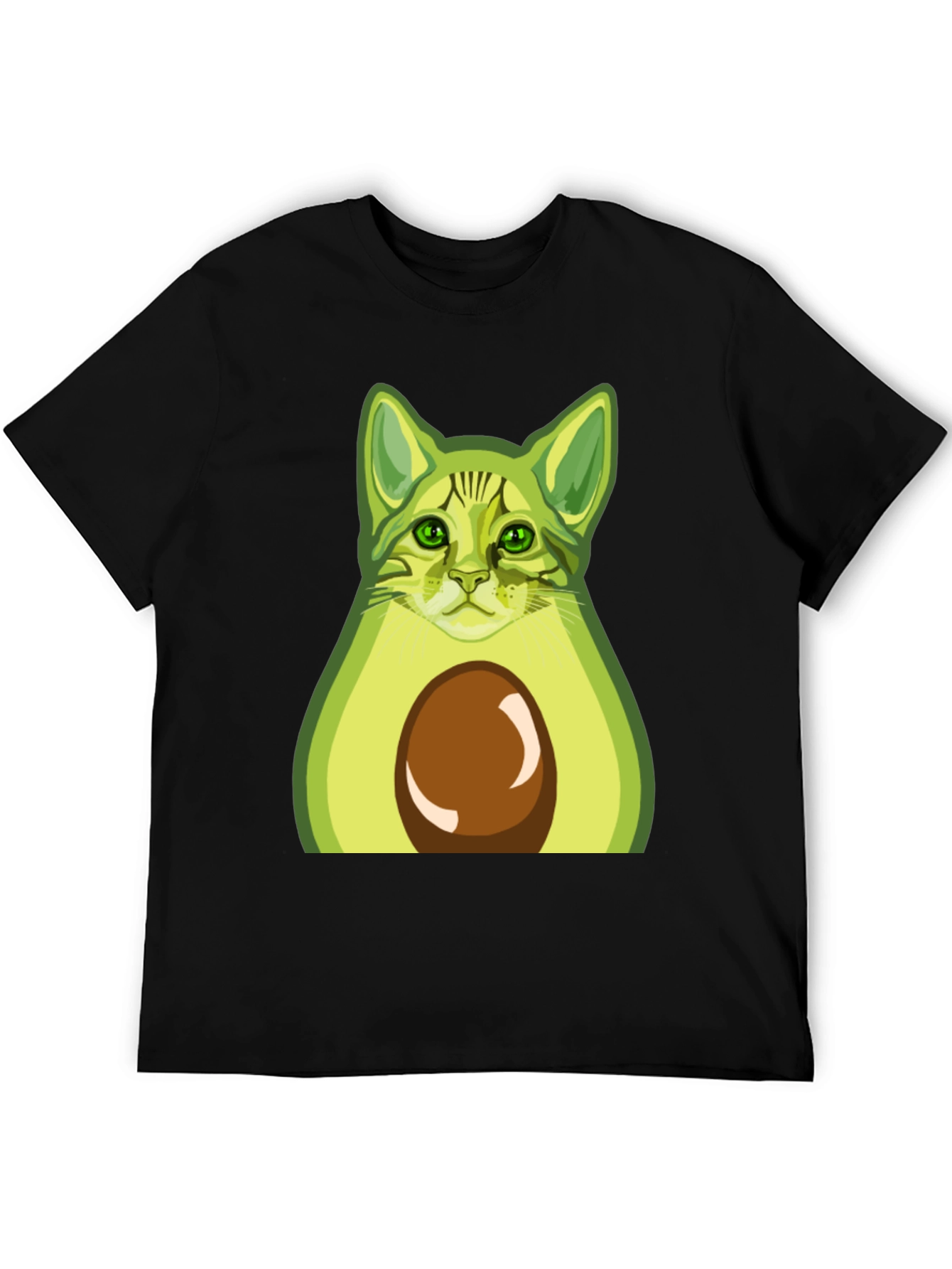 Avocado Cat Graphic Tee - Funny Novelty T-Shirt