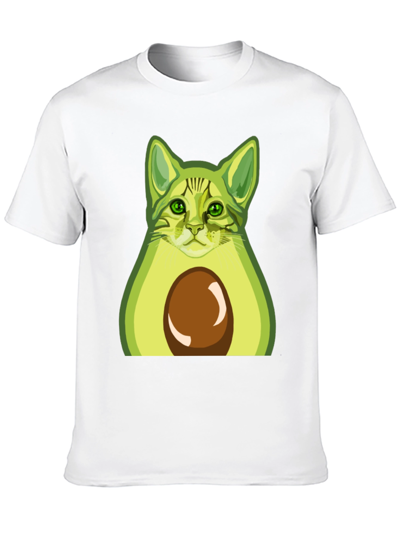 Avocado Cat Graphic Tee - Funny Novelty T-Shirt