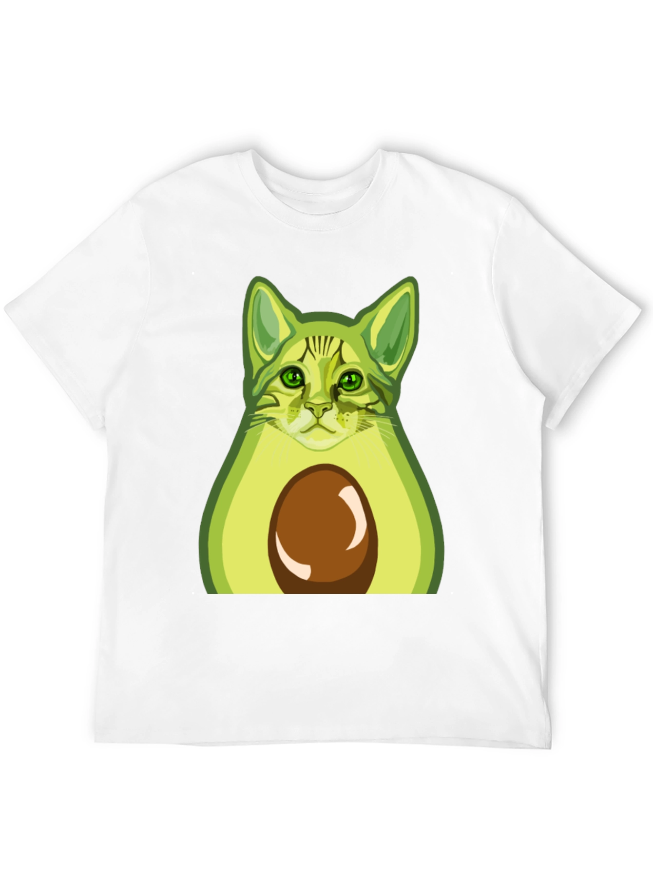 Avocado Cat Graphic Tee - Funny Novelty T-Shirt