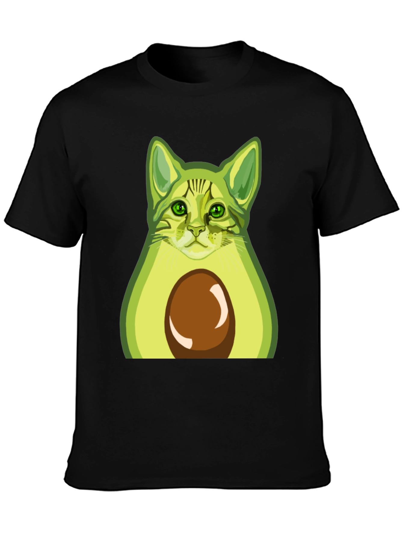 Avocado Cat Graphic Tee - Funny Novelty T-Shirt