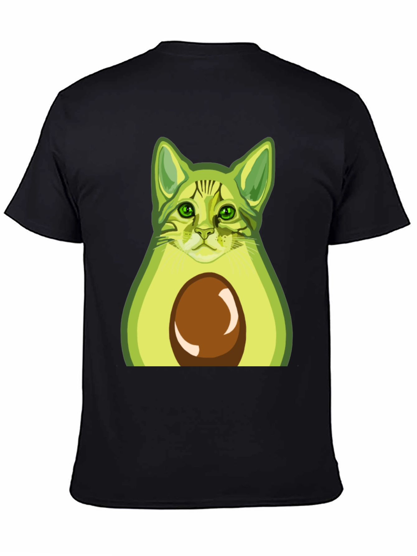Avocado Cat Graphic Tee - Funny Novelty T-Shirt