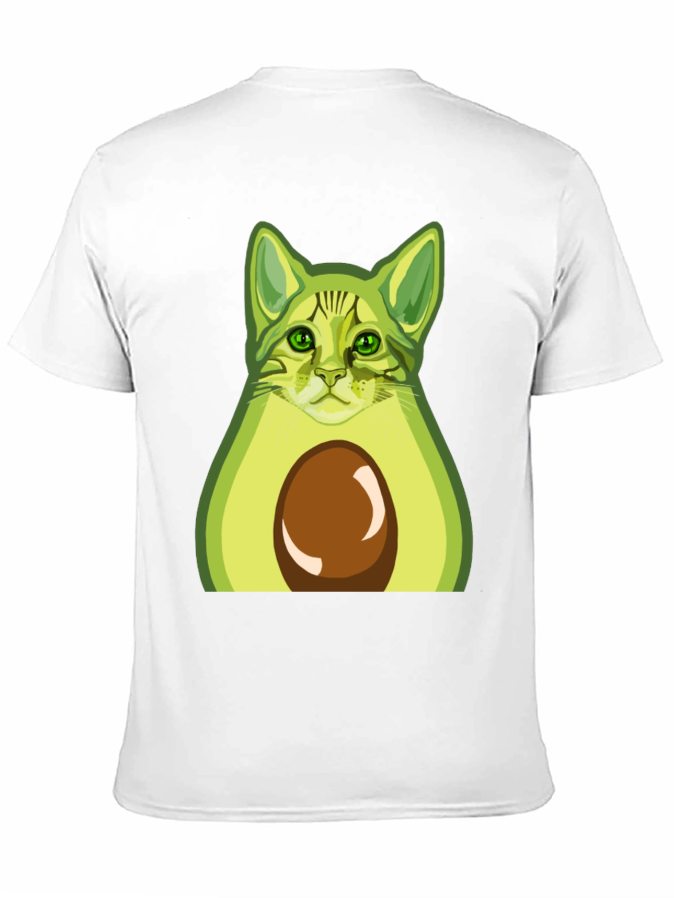 Avocado Cat Graphic Tee - Funny Novelty T-Shirt