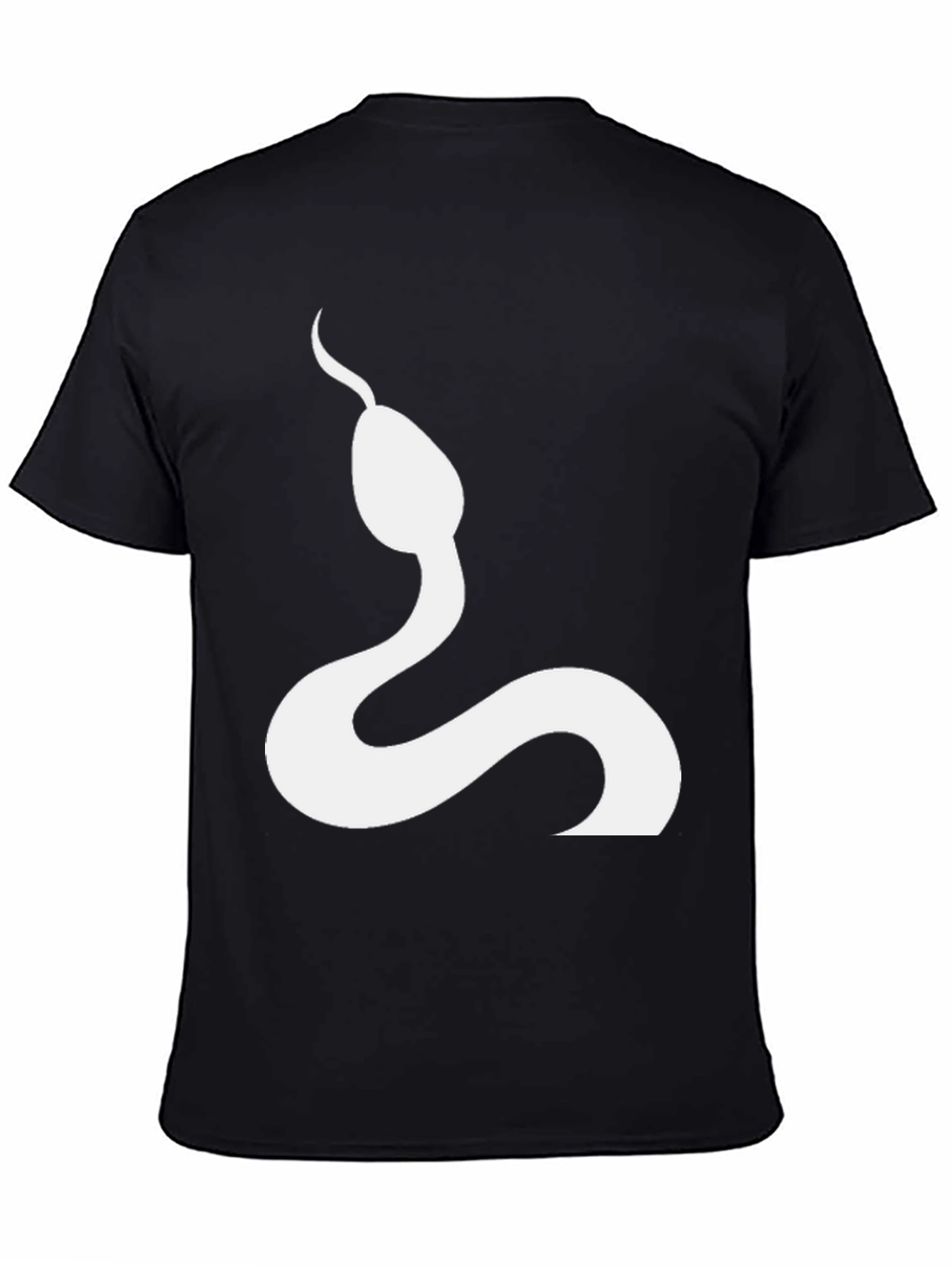 Snake Graphic Tee - Stylish Mens Black T-Shirt