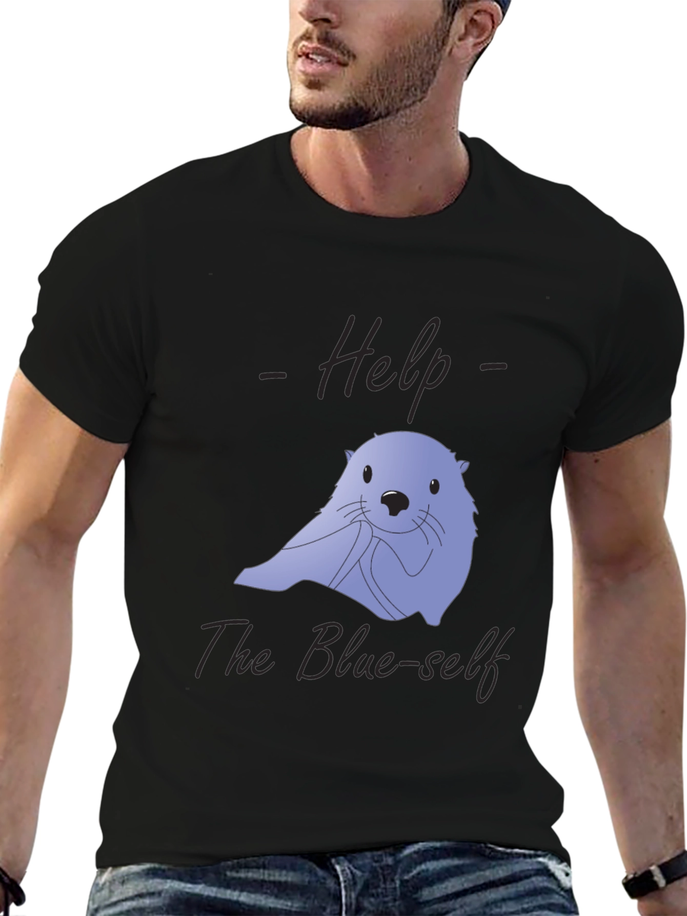Help The Blue-Self T-Shirt | Unique Graphic Tee