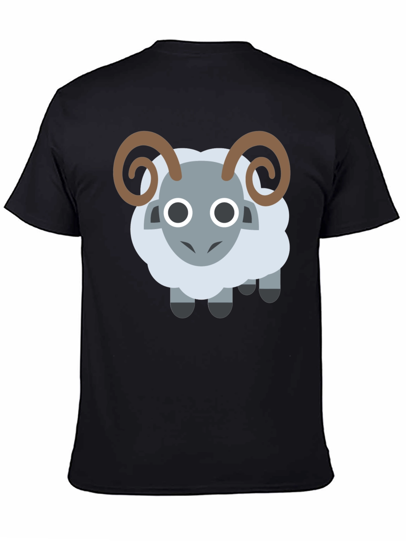 Ram Emoji Black T-Shirt