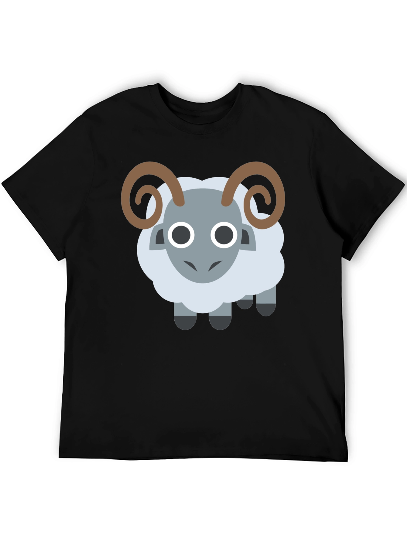Ram Emoji Black T-Shirt
