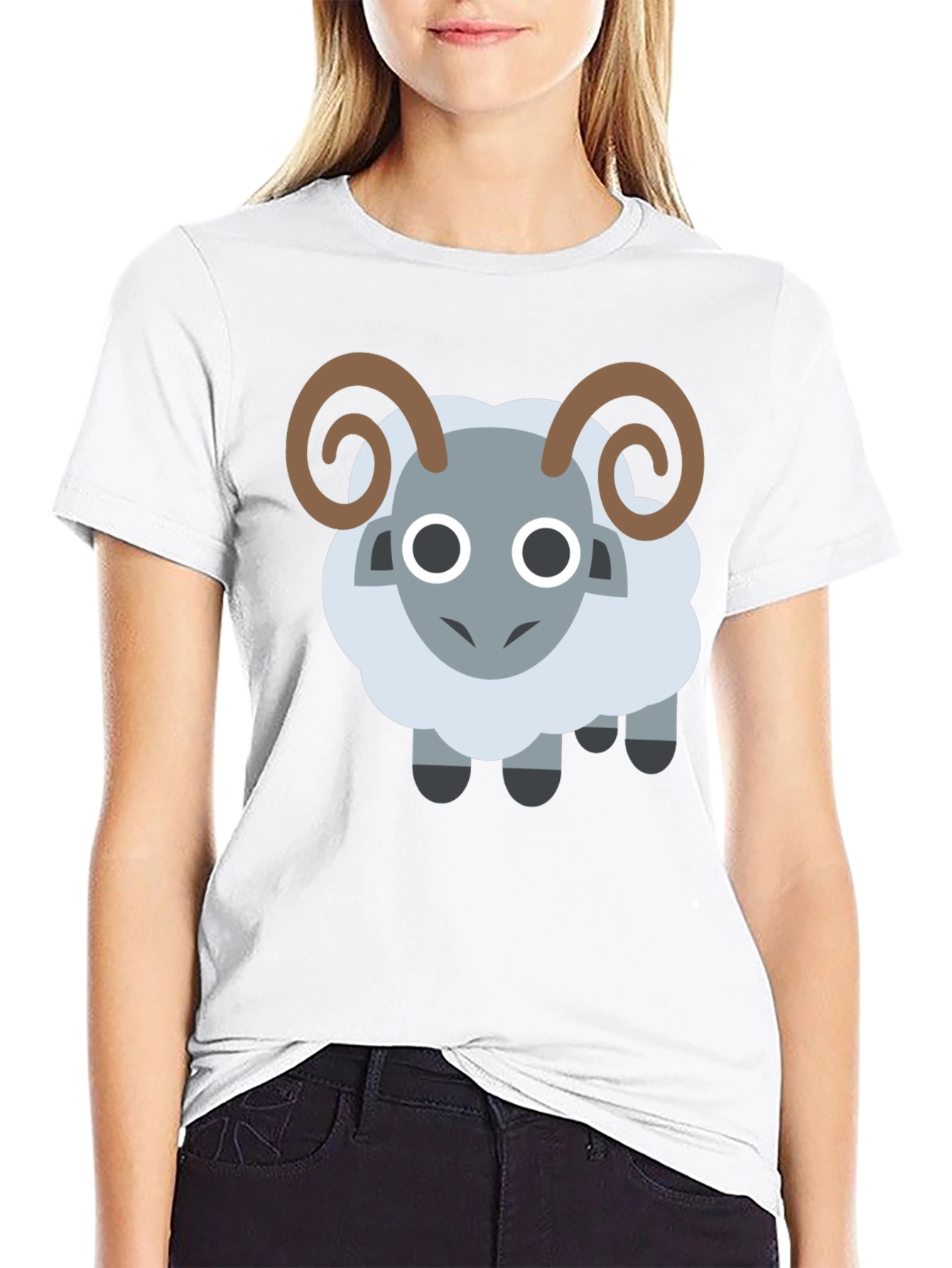 Ram Emoji Black T-Shirt