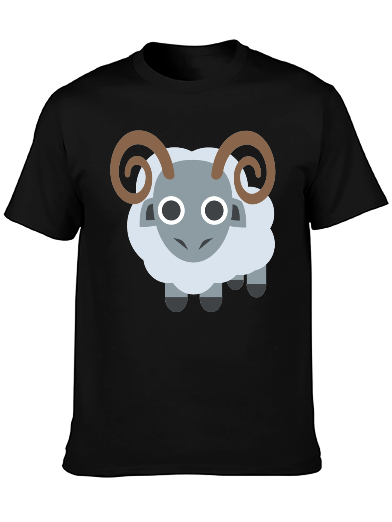 Ram Emoji Black T-Shirt