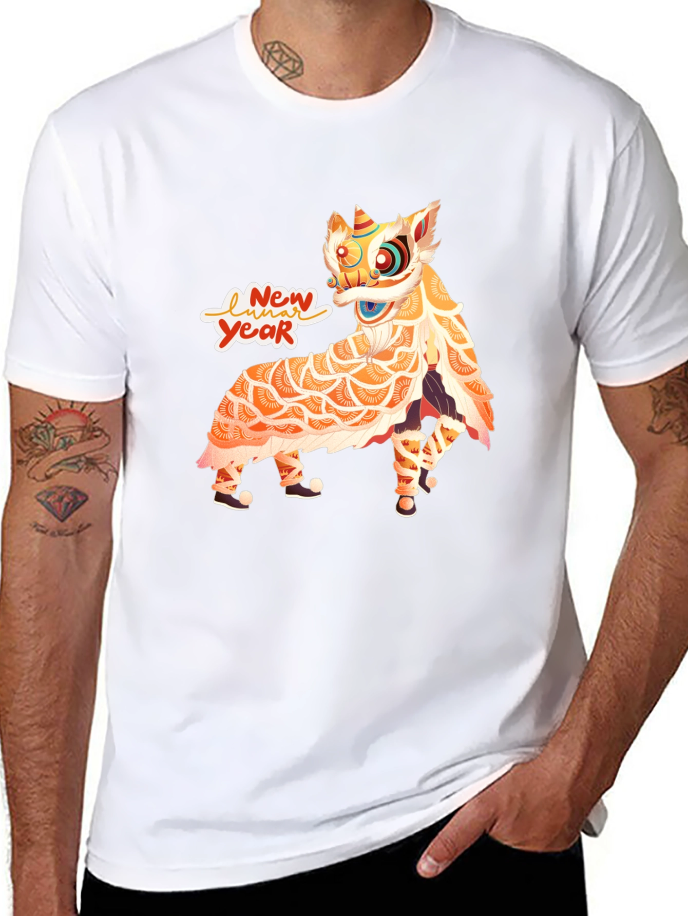 Lunar New Year Lion Dance Graphic Tee