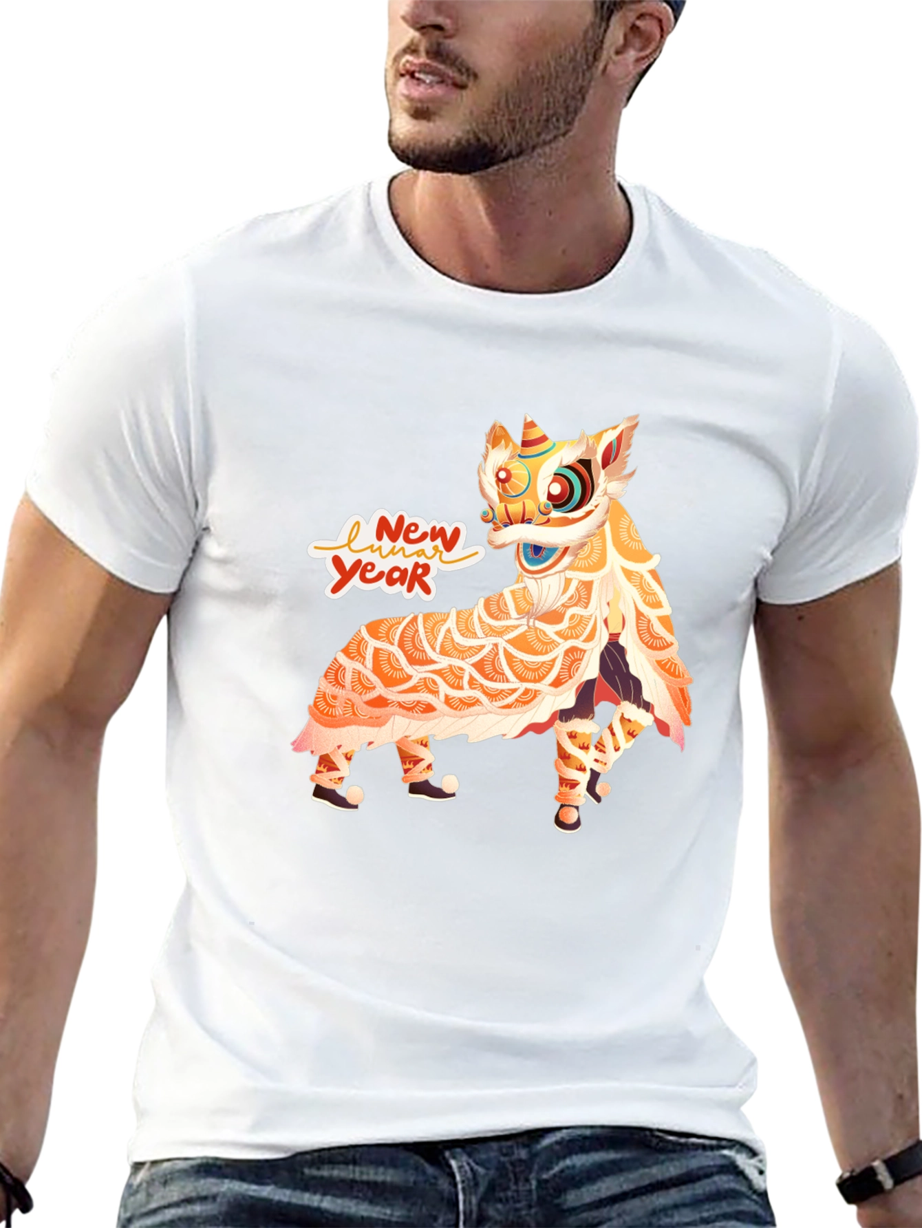 Lunar New Year Lion Dance Graphic Tee