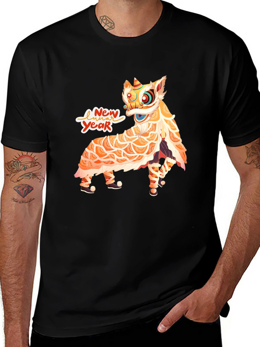 Lunar New Year Lion Dance Graphic Tee