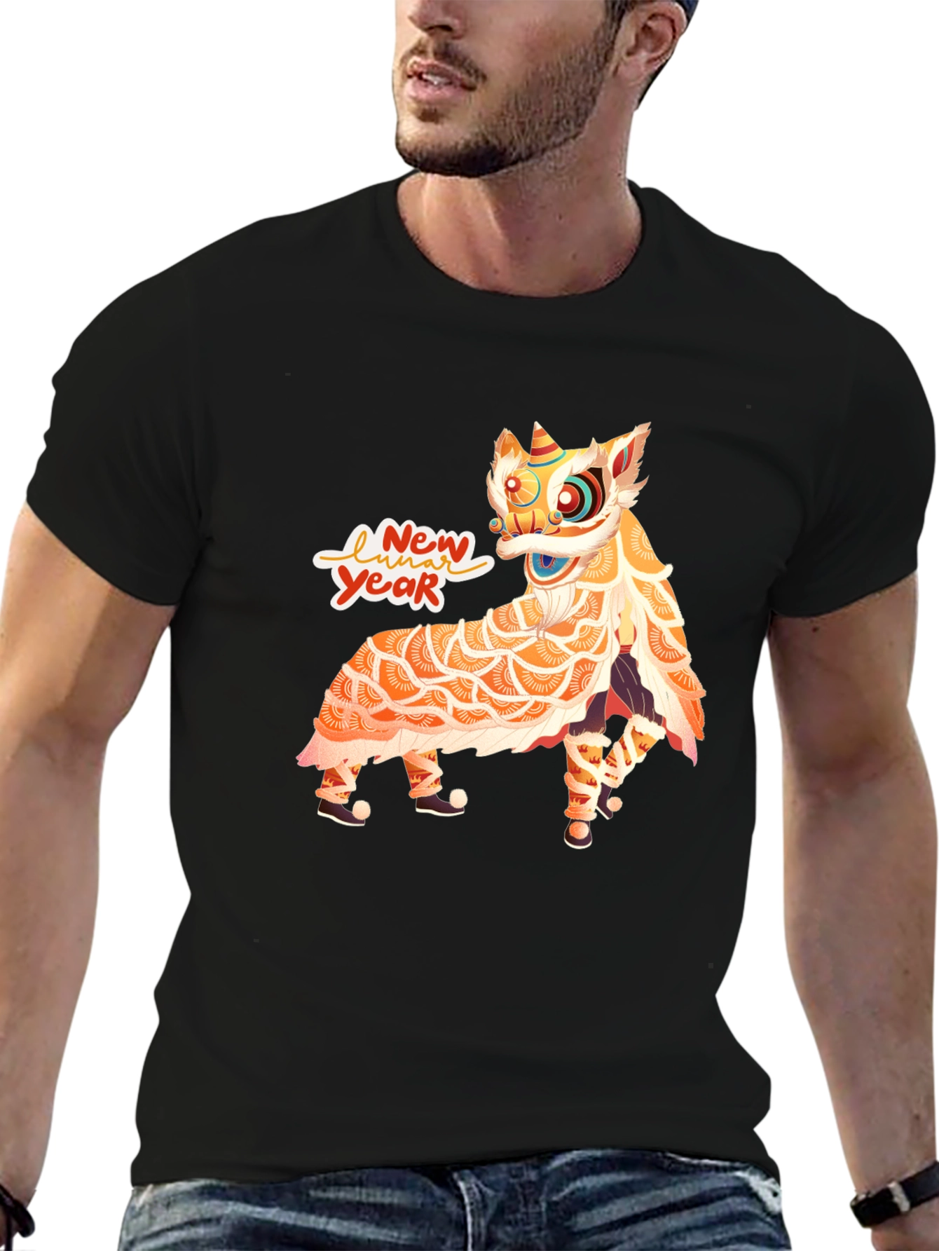 Lunar New Year Lion Dance Graphic Tee
