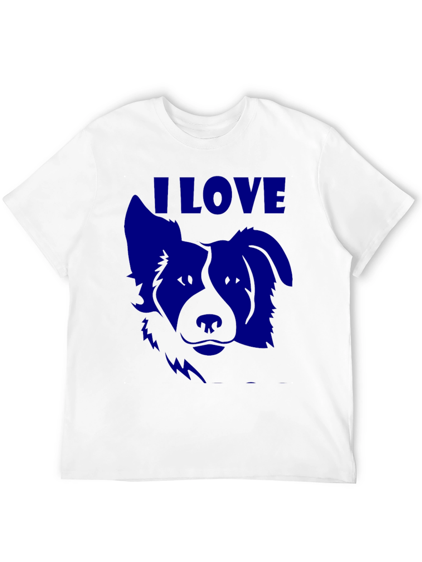 I Love Dogs T-Shirt - Blue Dog Graphic Tee