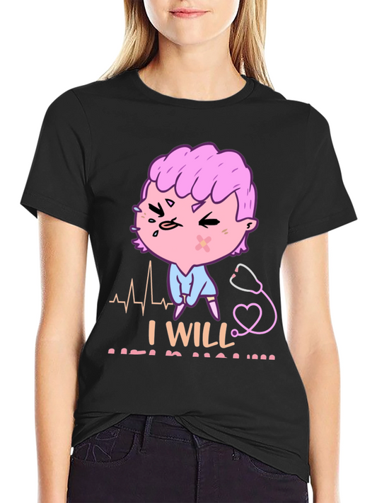 Feisty Nurse T-Shirt - I Will Stab You