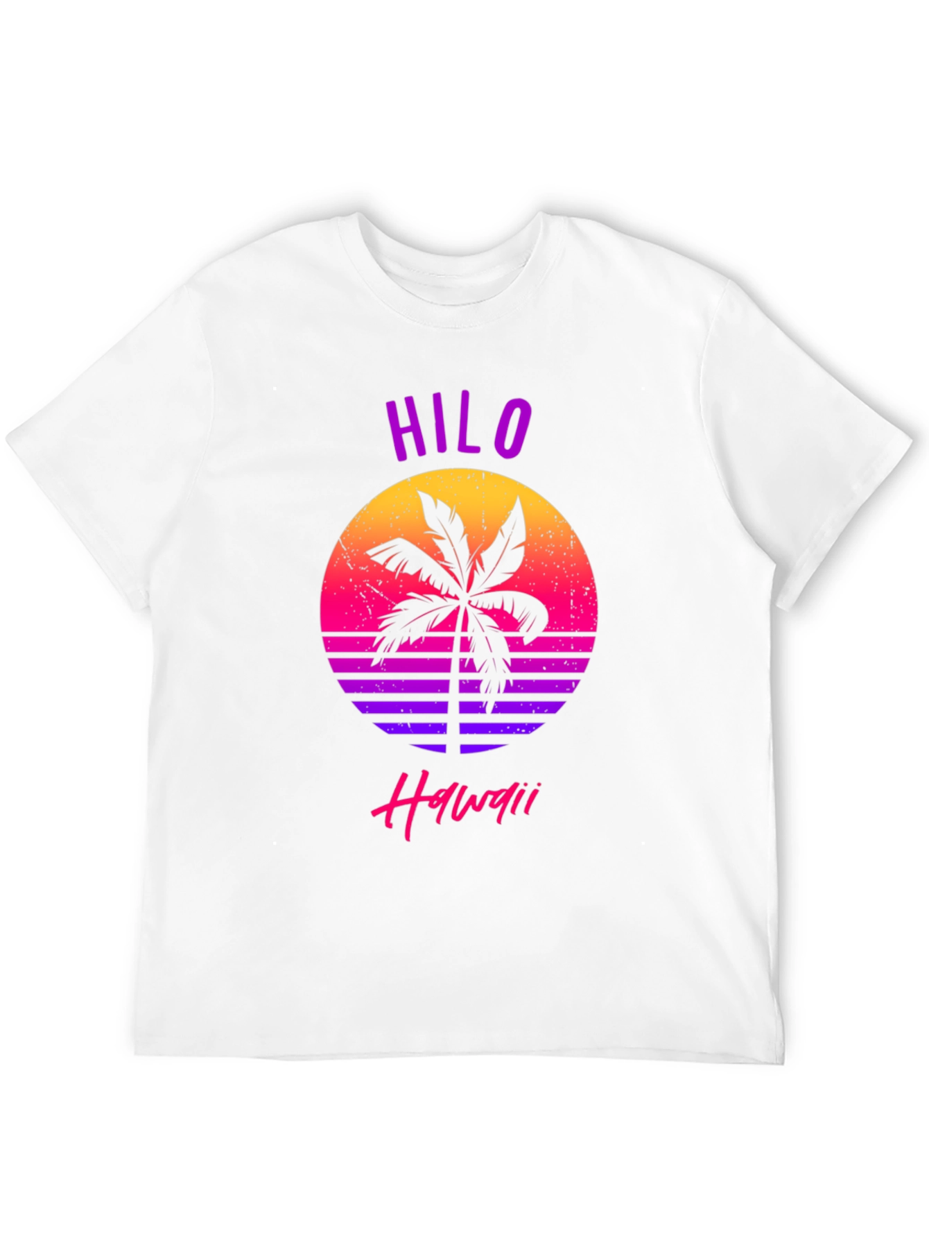 Hilo Hawaii Retro Palm Tree Graphic T-Shirt