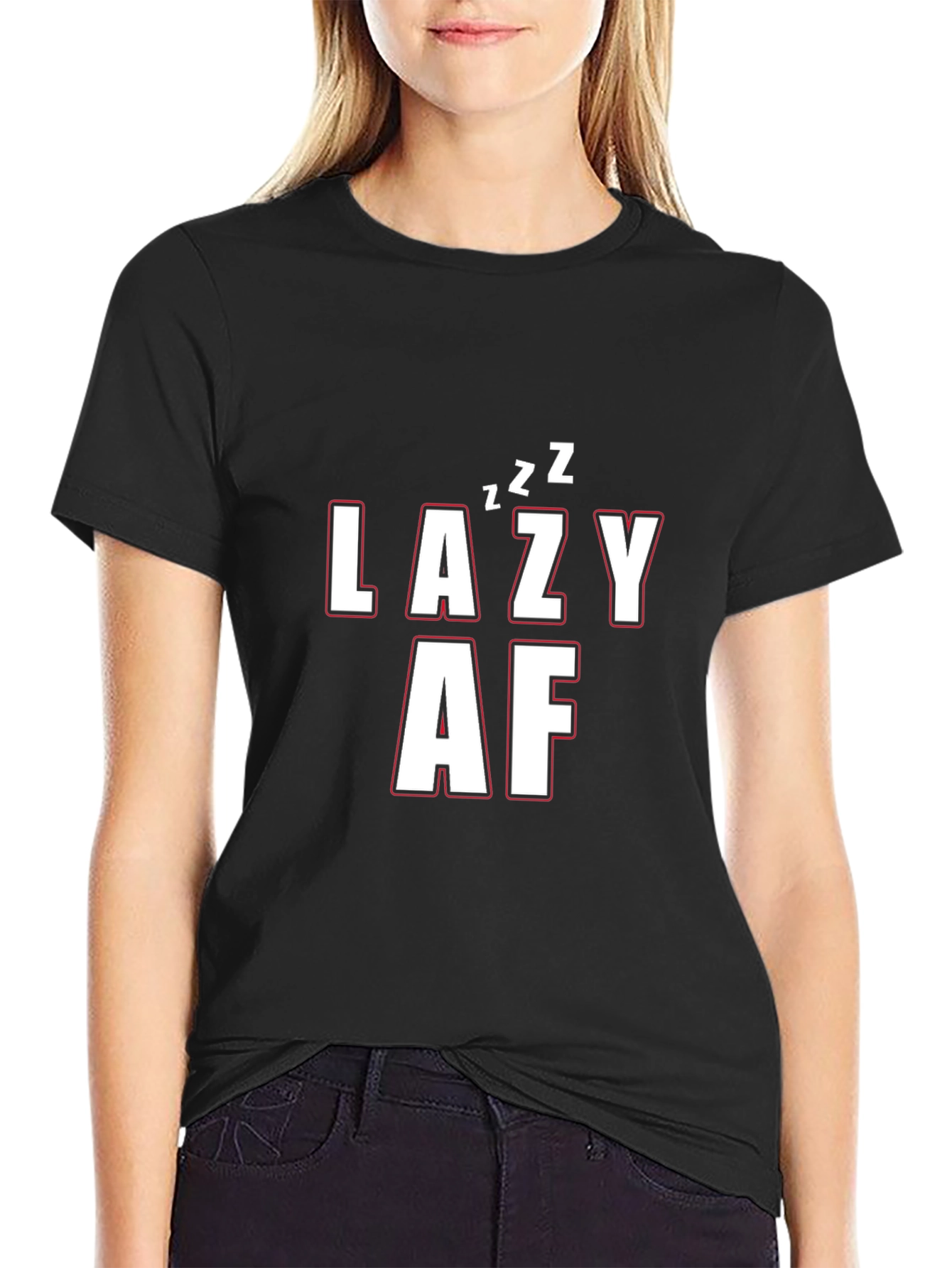 Lazy AF Black T-Shirt