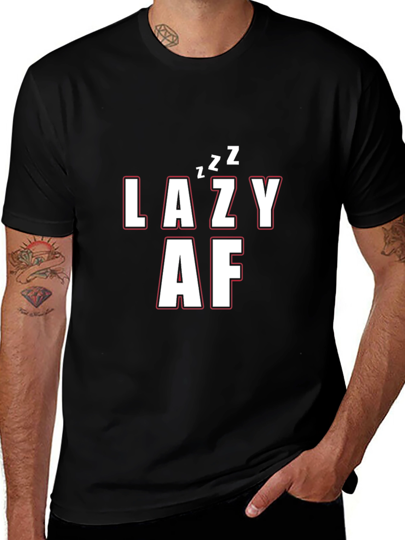 Lazy AF Black T-Shirt