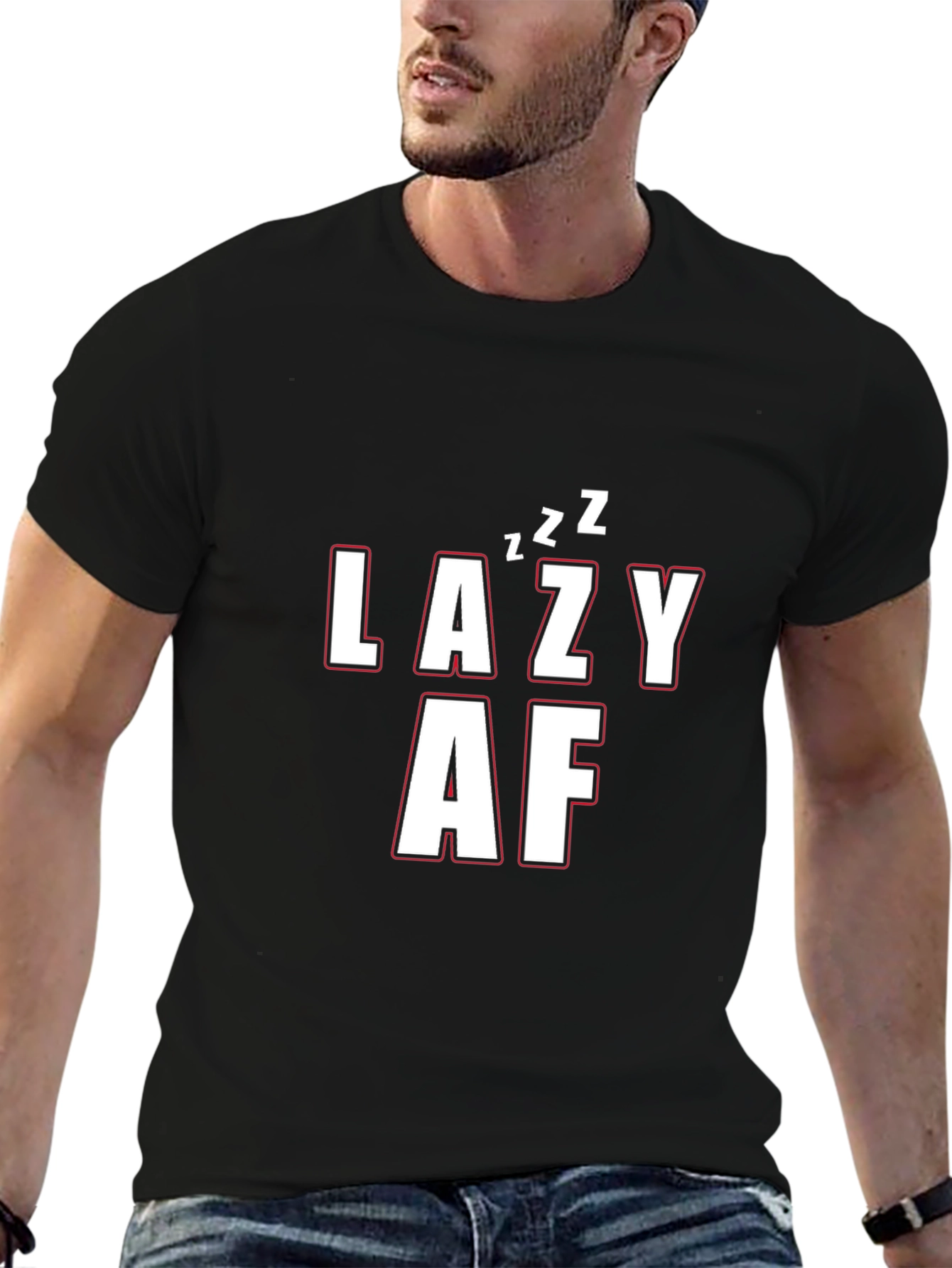Lazy AF Black T-Shirt