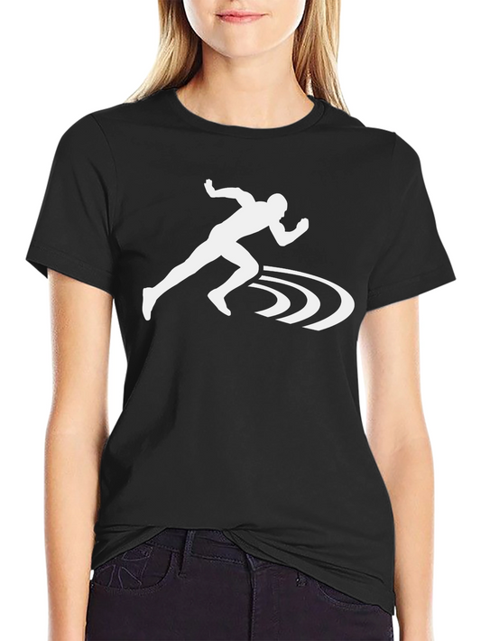 Runners Graphic Tee - Black Cotton Blend