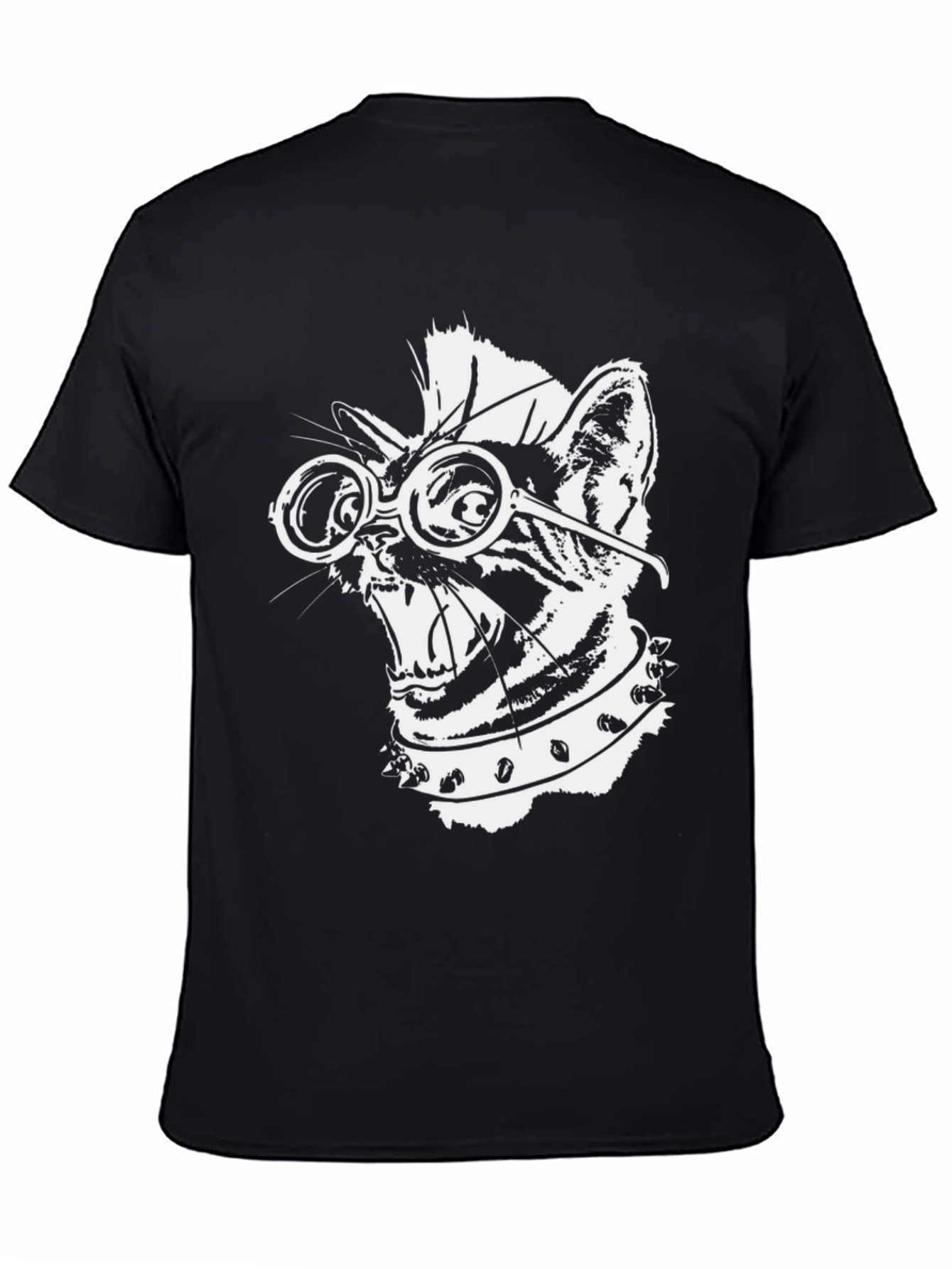 Punk Rock Cat T-Shirt - Cool Graphic Tee