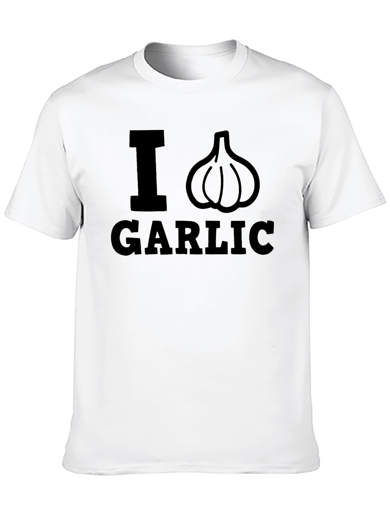 I Love Garlic T-Shirt - Black