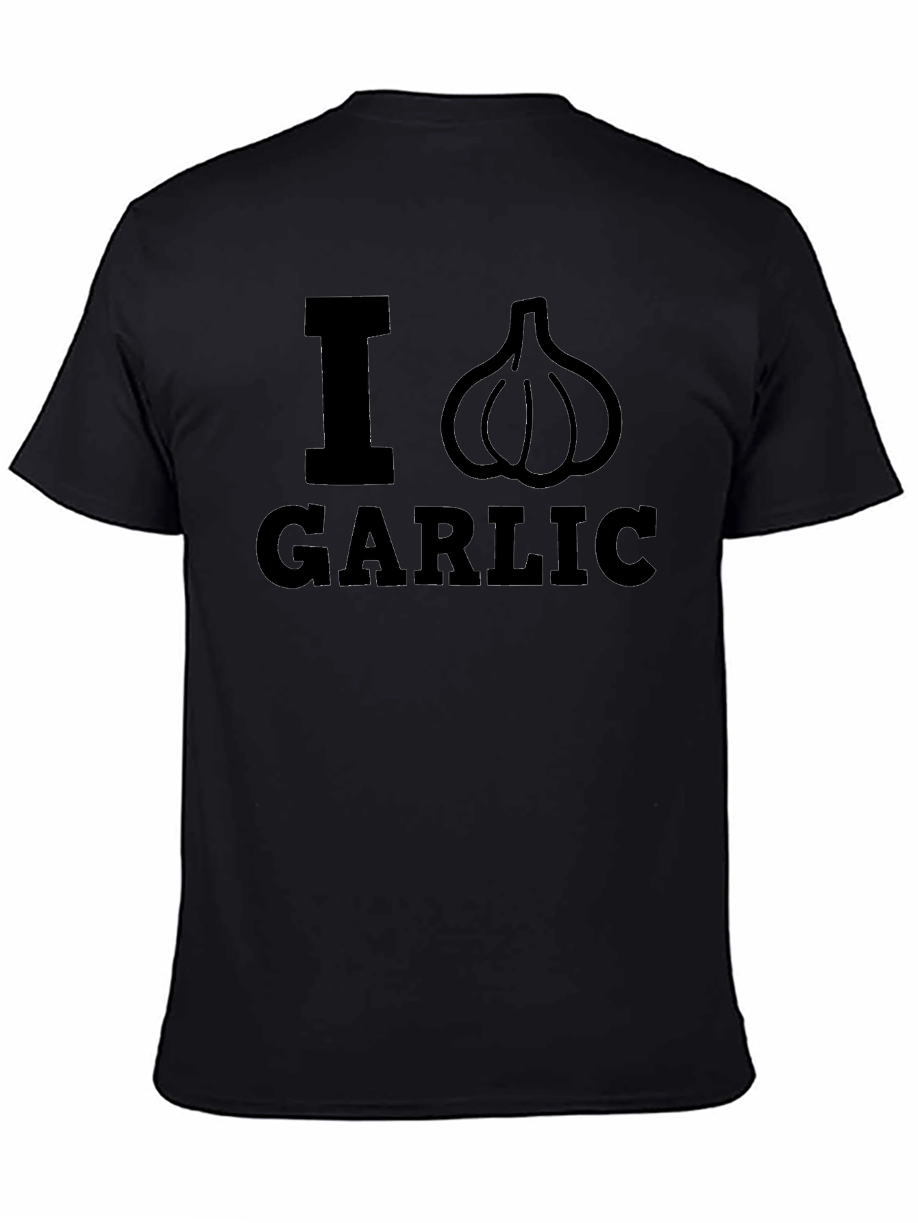 I Love Garlic T-Shirt - Black